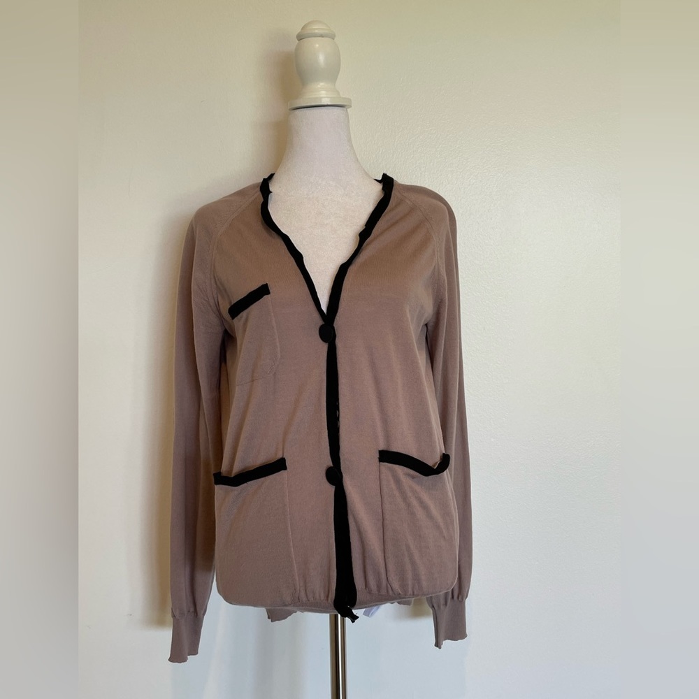 Lanvin Pale Pink Preppy Cardigan Size XS